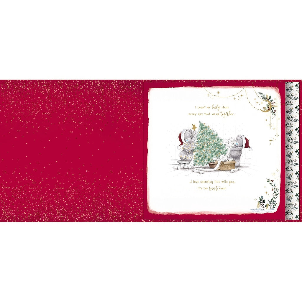 Luxury Boxed Card - Girlfriend Bears Decorating Tree
