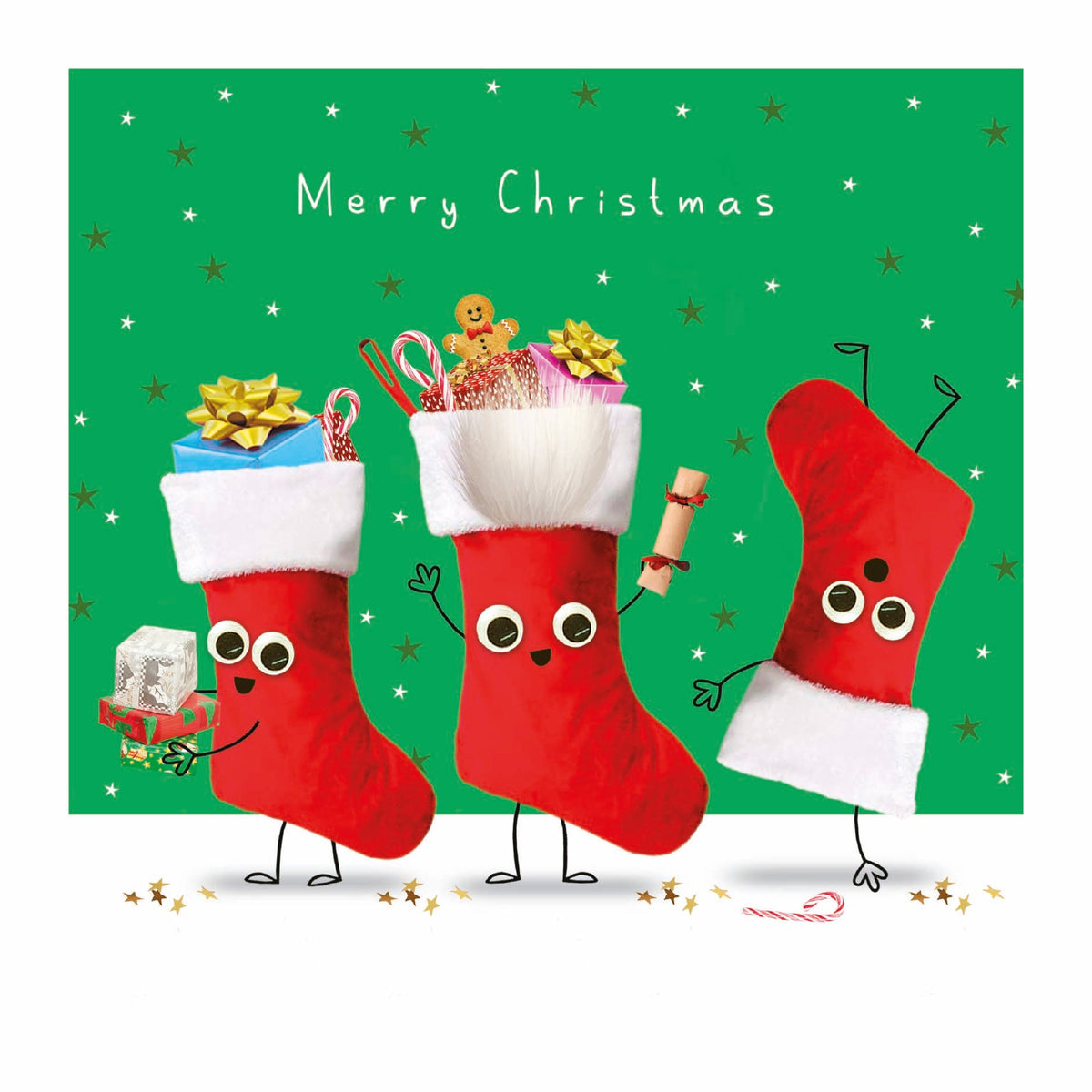 Funny Stockings With Fluff And Googly Eyes