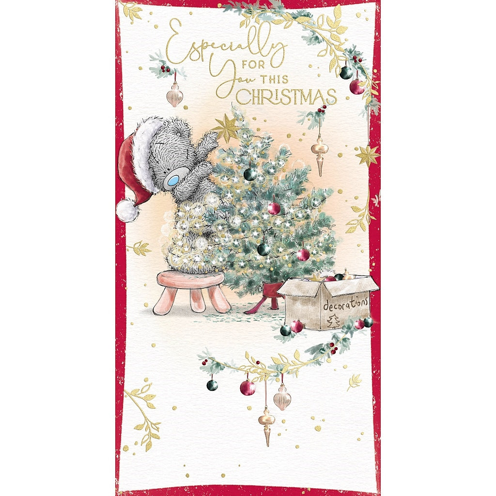 Especially For You Tatty Teddy Decorating Tree Christmas Card