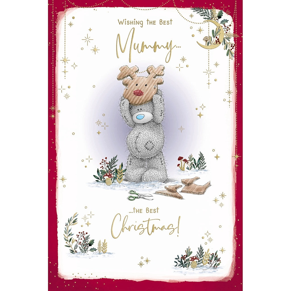 Mummy Bear Holding Reindeer