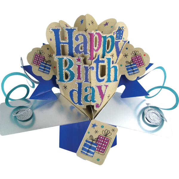 Second Nature Pop Ups  Happy Birthday Blue