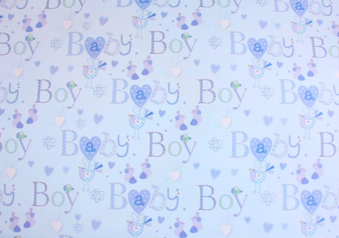2 Sheet 2 Tag Wrap - New Baby Boy